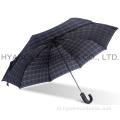 Periksa Tahan Angin Cetak Mens Folding Umbrella